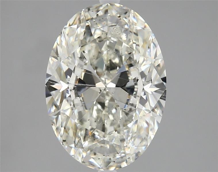 3.01ct K SI2 Rare Carat Ideal Cut Oval Diamond