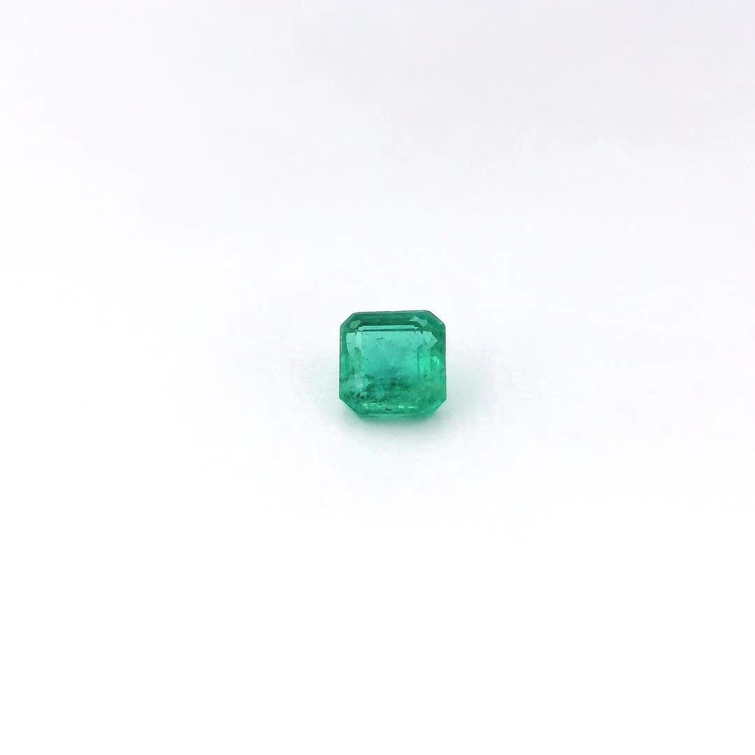 0.62 Carat Green Emerald-Cut Emerald