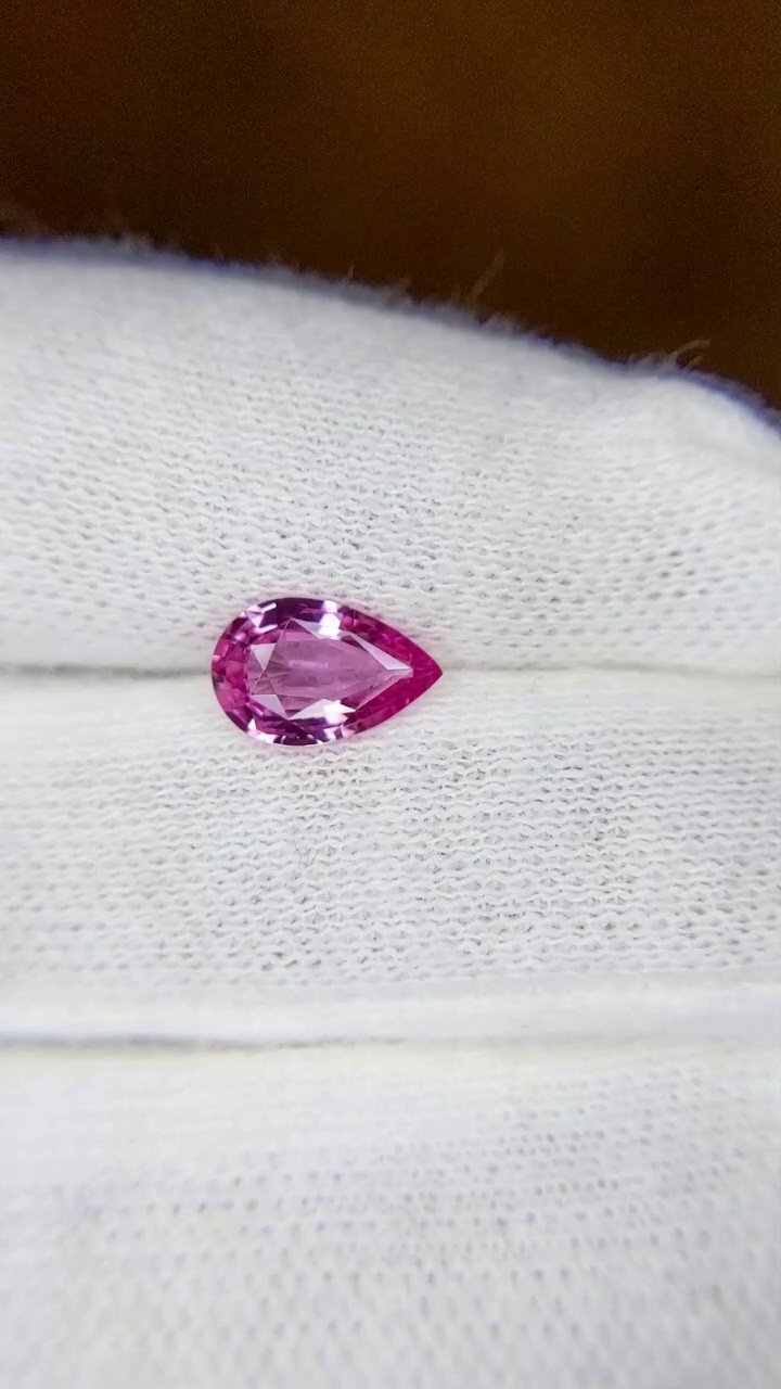 1.16 Carat Pink Pear Sapphire
