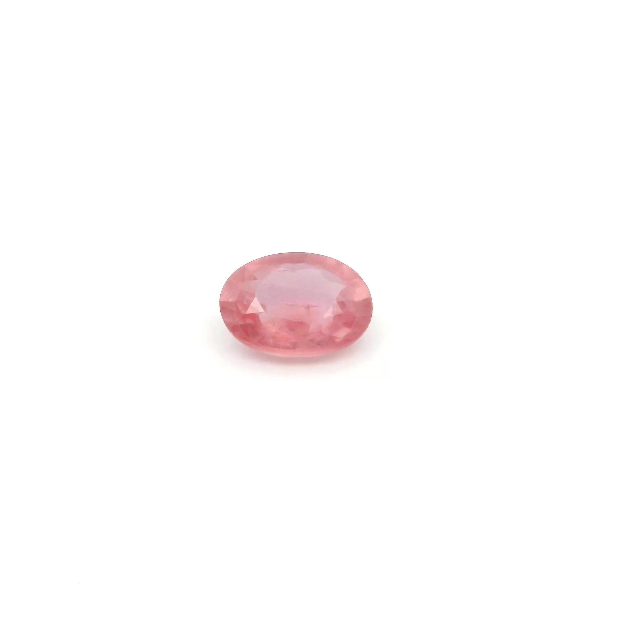0.74 Carat Orange Oval Sapphire