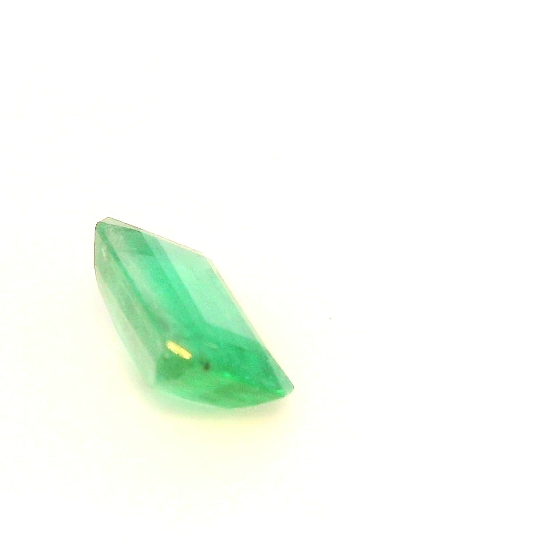 0.48 Carat Light Green Emerald-Cut Emerald