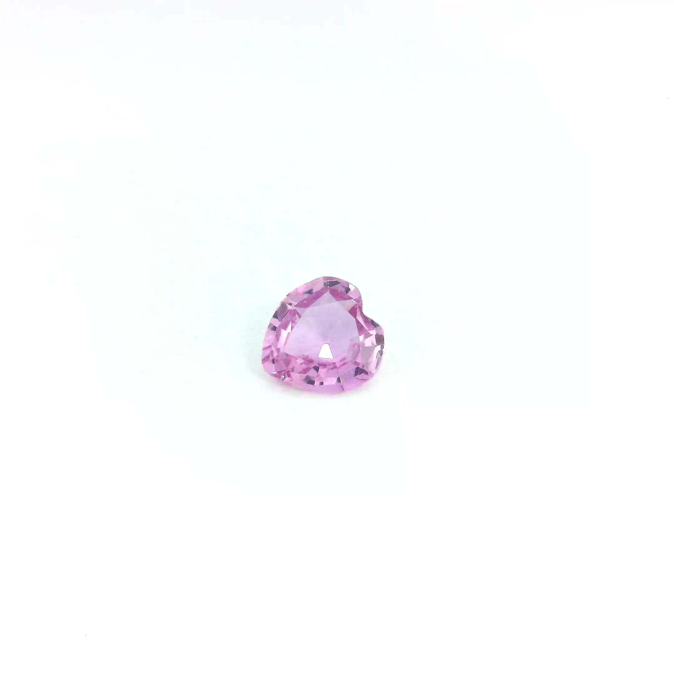 0.43 Carat Pink Heart Sapphire