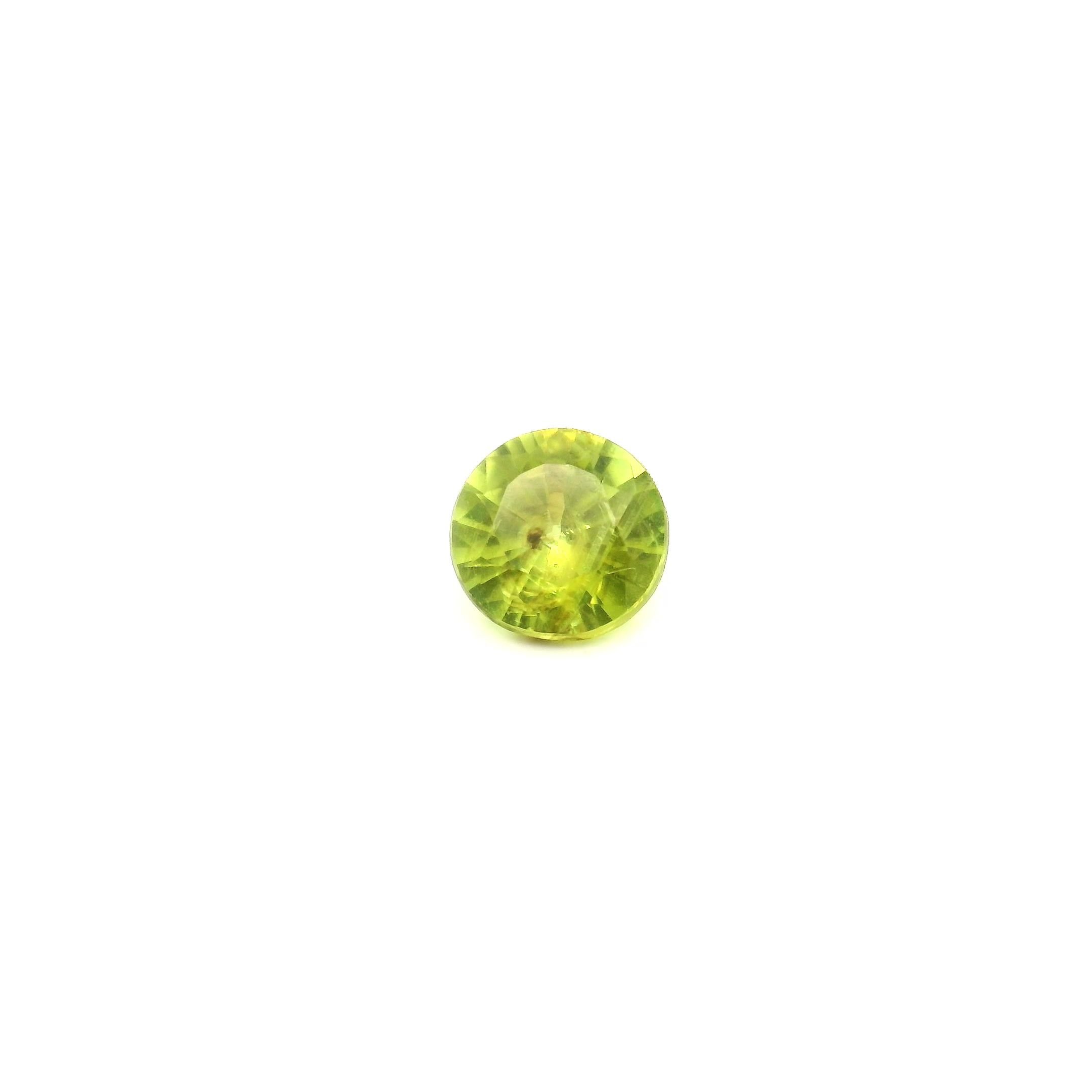 0.63 Carat Green Round Sapphire