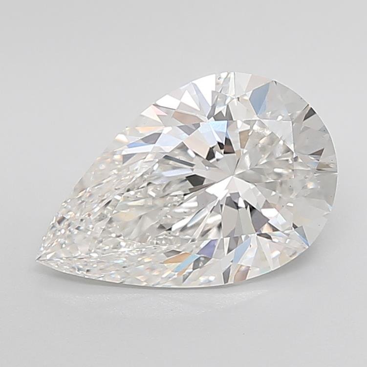 4.03ct F VS1 Rare Carat Ideal Cut Pear Lab Grown Diamond