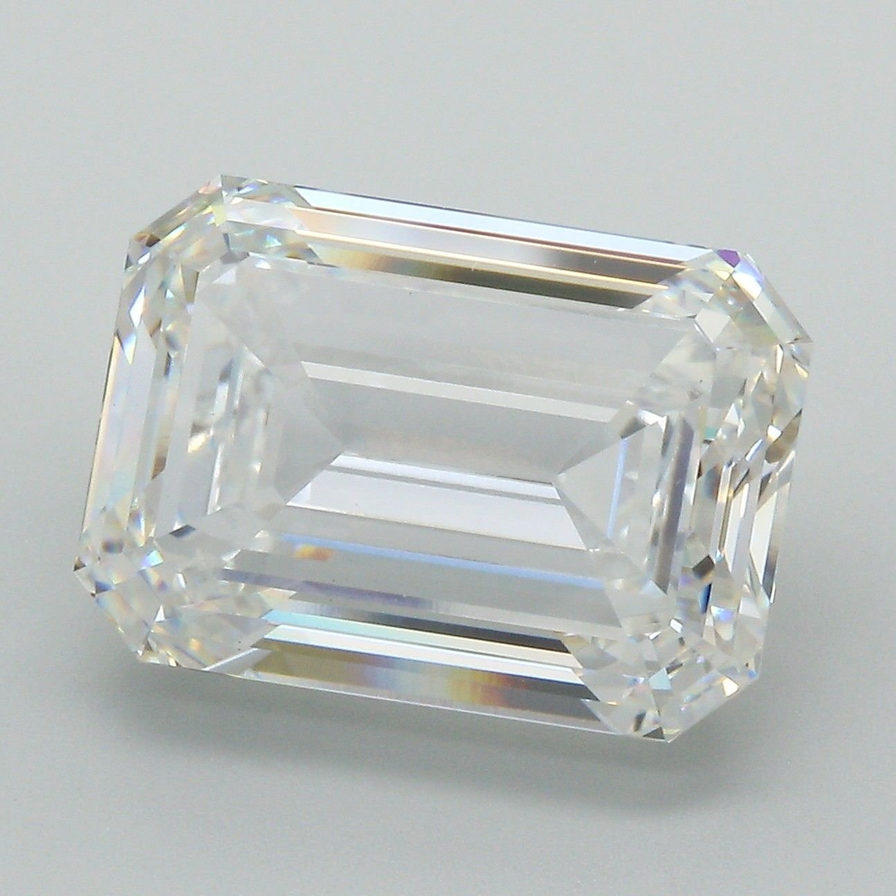 10.88ct F VVS2 Rare Carat Ideal Cut Emerald Lab Grown Diamond