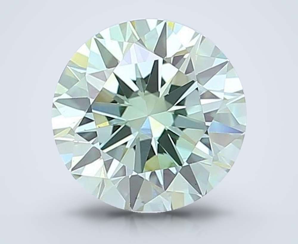 1.67 Ct. Fancy Vivid Green Round Lab Diamond