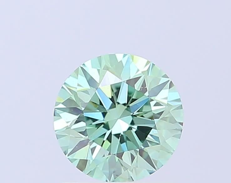 1.64 Ct. Fancy Vivid Green Round Lab Diamond