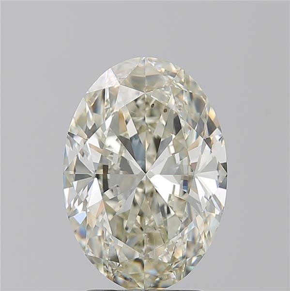 3.02ct K SI2 Rare Carat Ideal Cut Oval Diamond