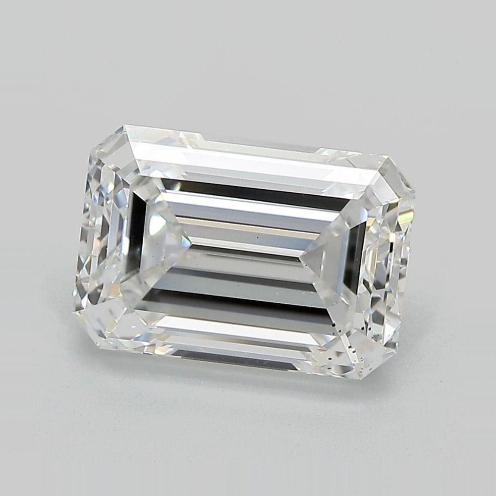 3.83ct E VS2 Excellent Cut Emerald Lab Grown Diamond
