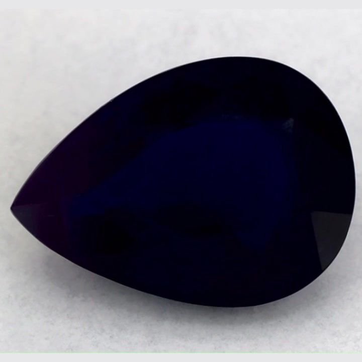 4.08 Carat Blue Pear Sapphire