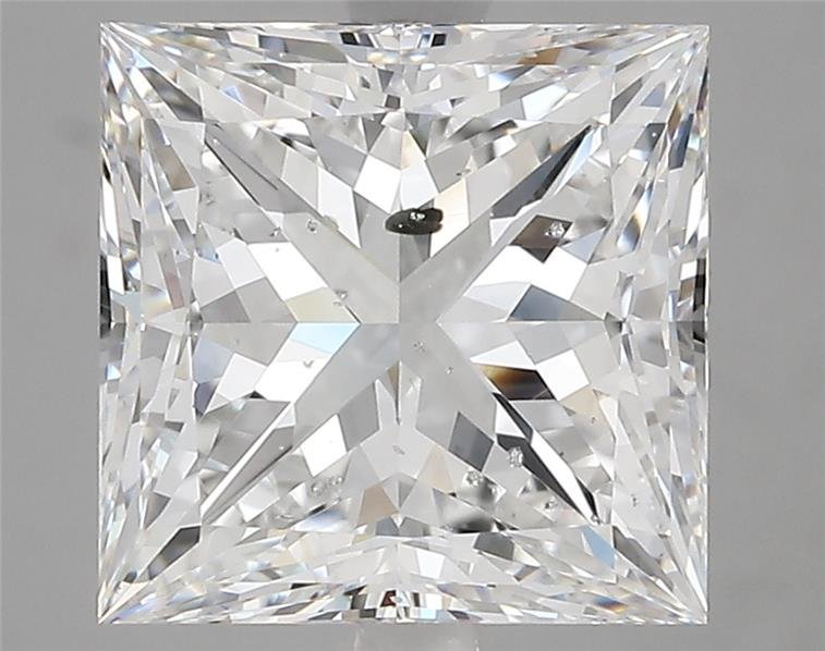 4.02ct E SI2 Rare Carat Ideal Cut Princess Diamond