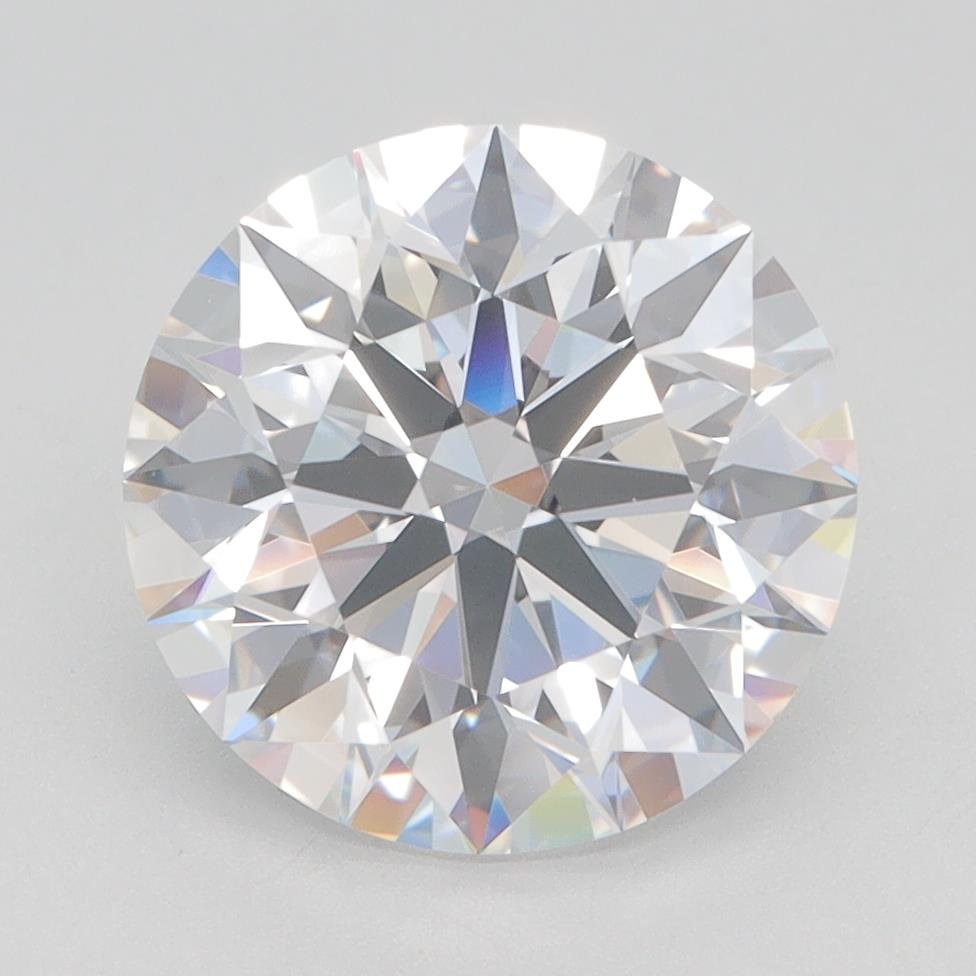 3.44ct D VVS2 Rare Carat Ideal Cut Round Lab Grown Diamond