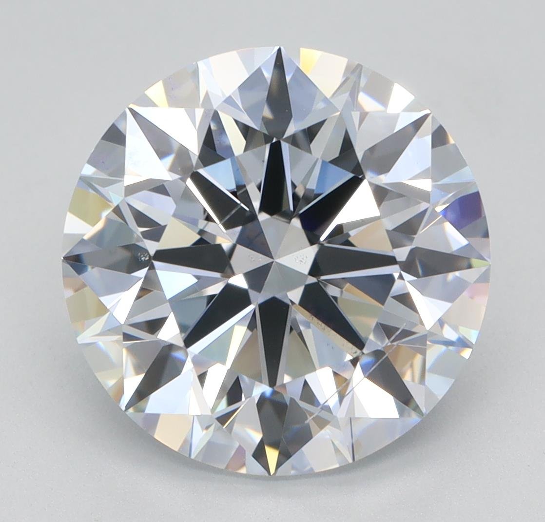 4.04ct F SI1 Rare Carat Ideal Cut Round Lab Grown Diamond