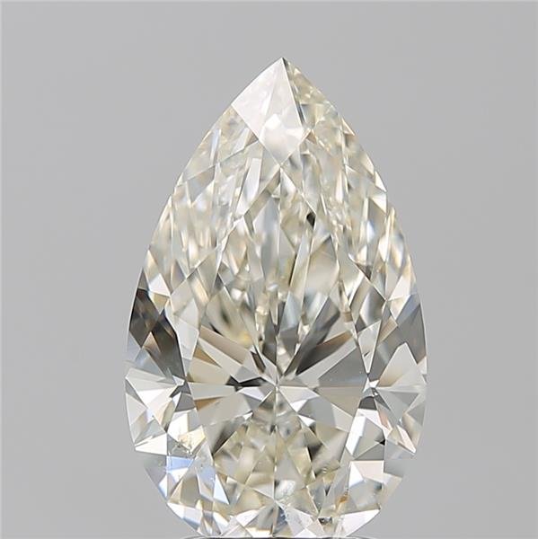 3.21ct K SI1 Rare Carat Ideal Cut Pear Diamond