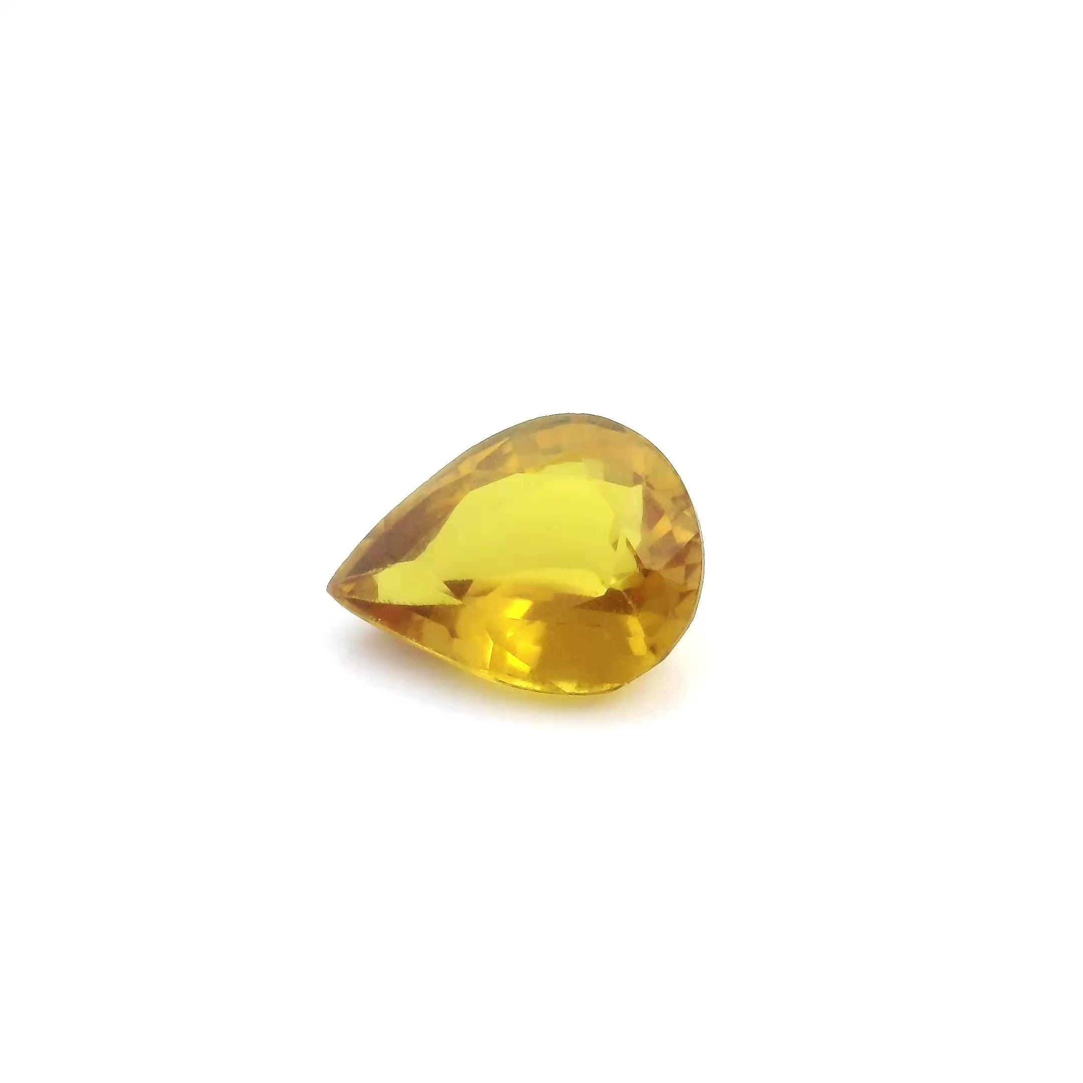1.82 Carat Intense Yellow Pear Sapphire