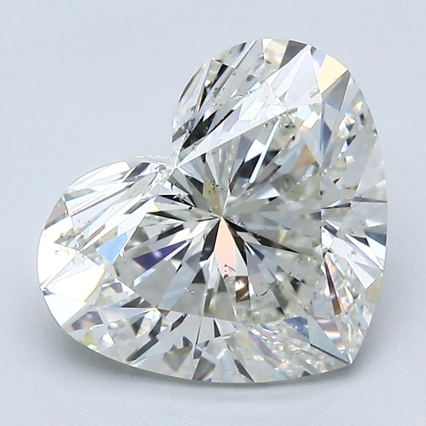 3.02ct J SI2 Rare Carat Ideal Cut Heart Diamond