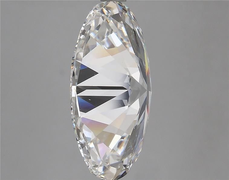 5.09ct H VS2 Rare Carat Ideal Cut Oval Lab Grown Diamond