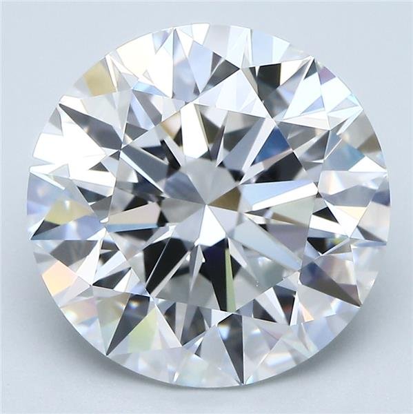 6.11ct D VVS2 Rare Carat Ideal Cut Round Diamond