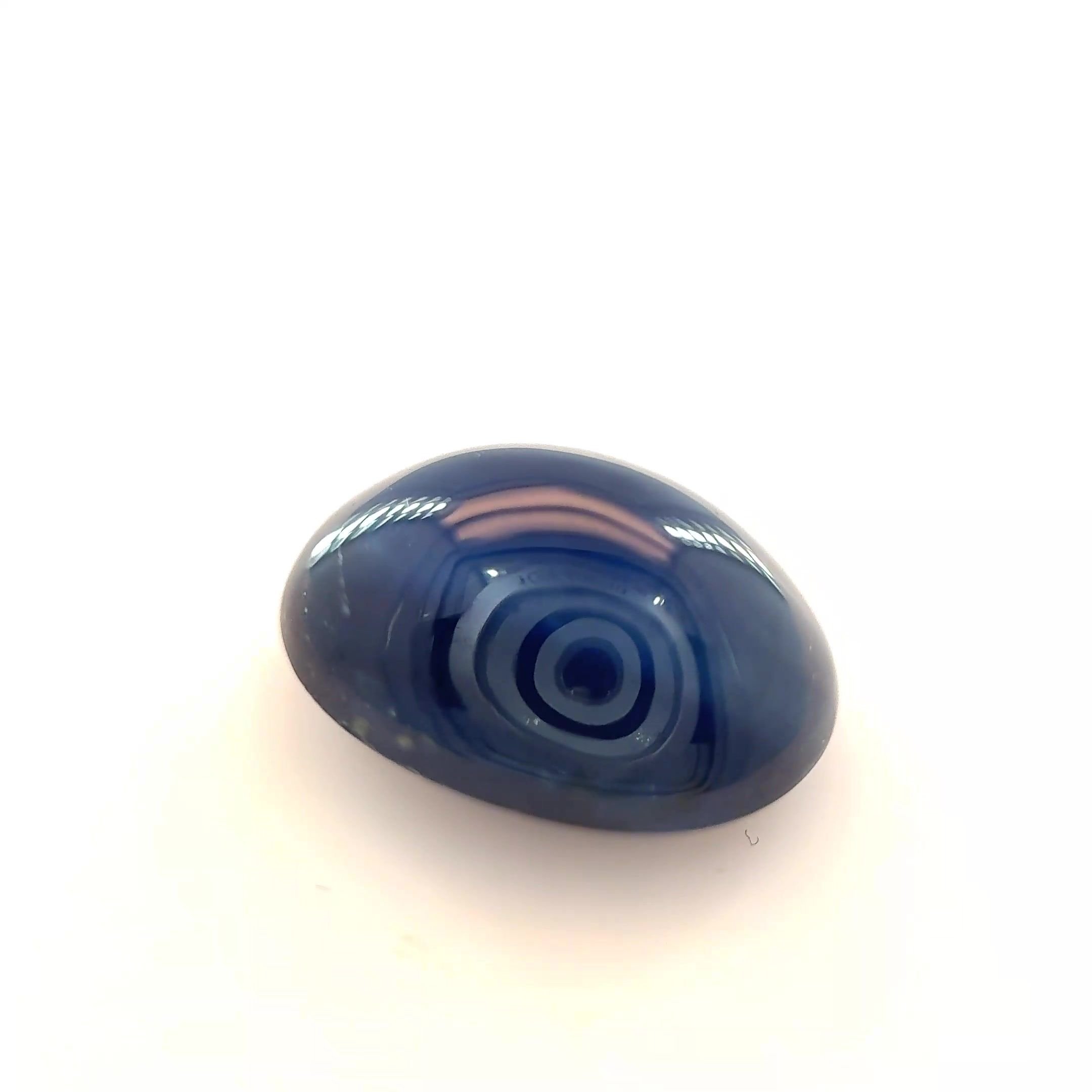 4.87 Carat Deep Blue Oval Sapphire