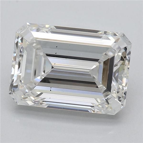 2.41ct F SI1 Rare Carat Ideal Cut Emerald Lab Grown Diamond