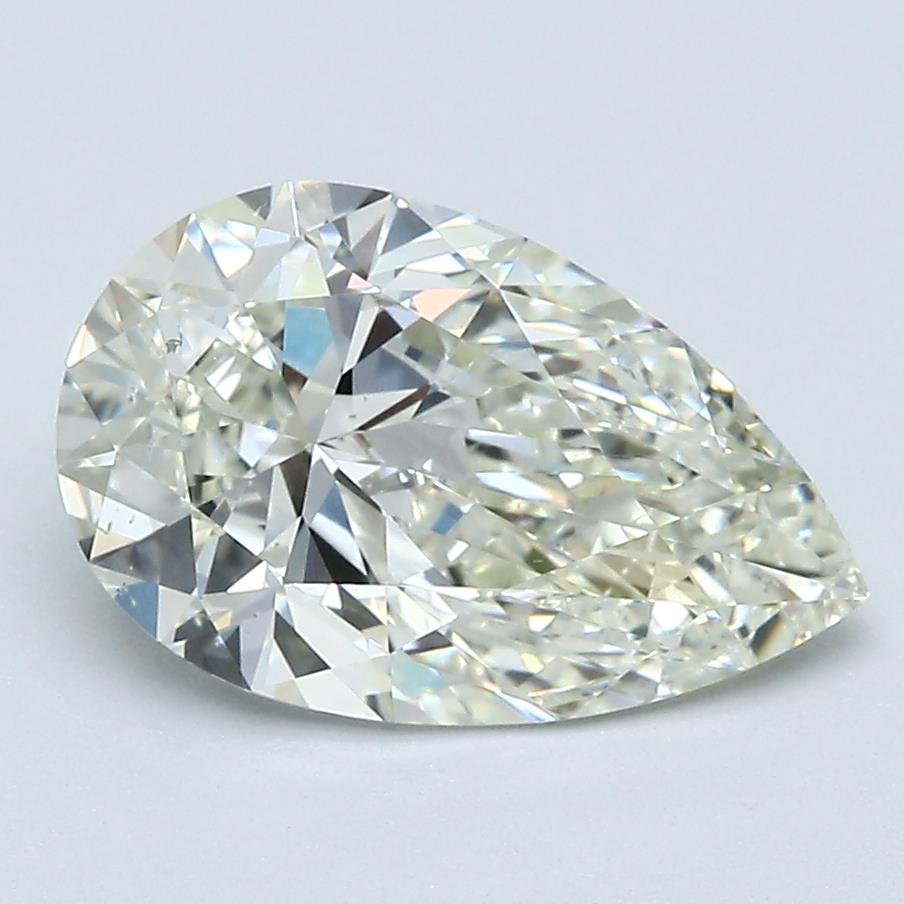 2.60ct K SI2 Rare Carat Ideal Cut Pear Diamond