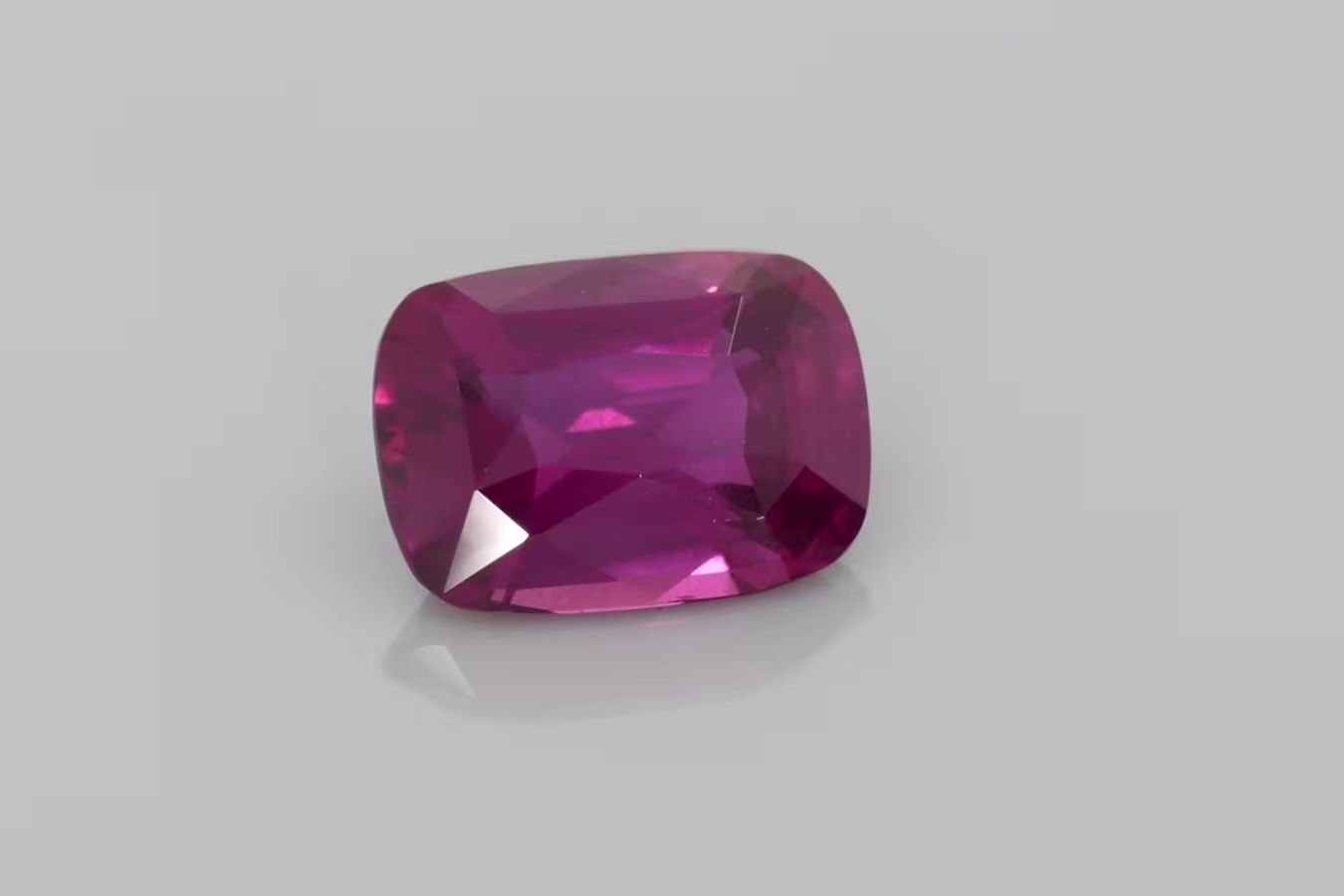 3.78 Carat Vivid Purple Cushion Sapphire