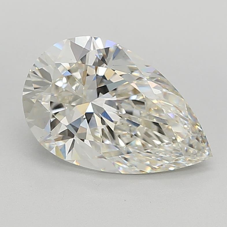 3.09ct H VS1 Rare Carat Ideal Cut Pear Lab Grown Diamond