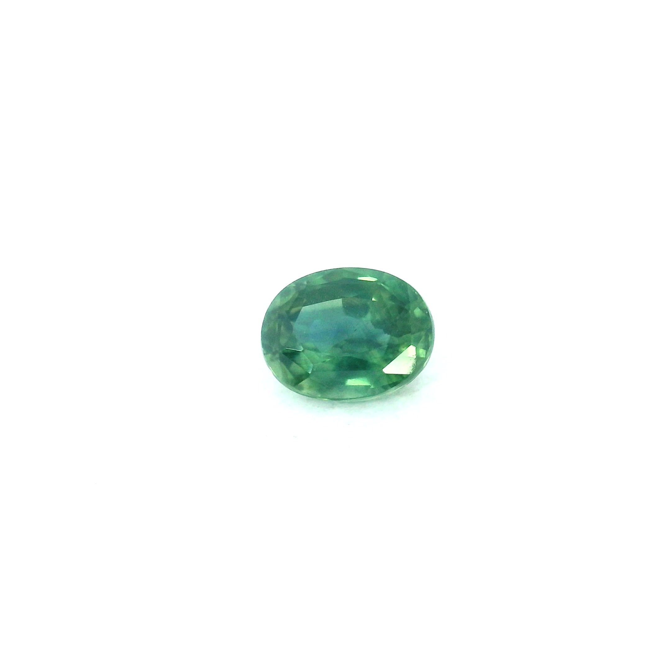 0.50 Carat Green Oval Sapphire