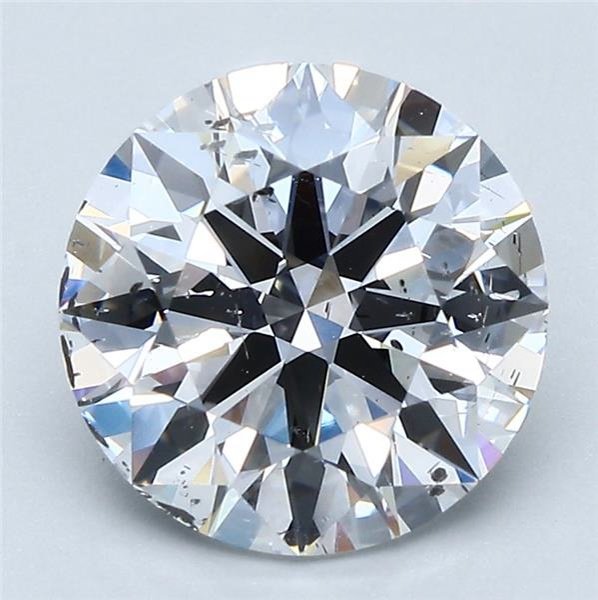 3.11ct D SI2 Rare Carat Ideal Cut Round Diamond