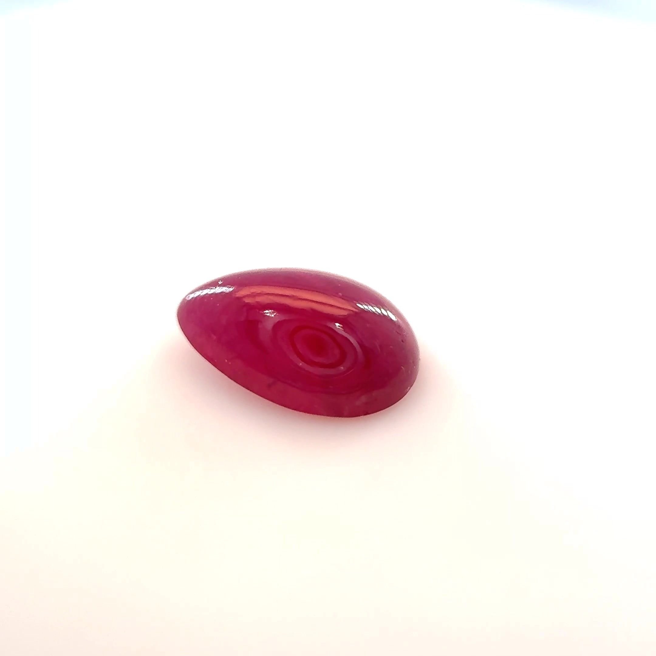 0.89 Carat Red Pear Ruby