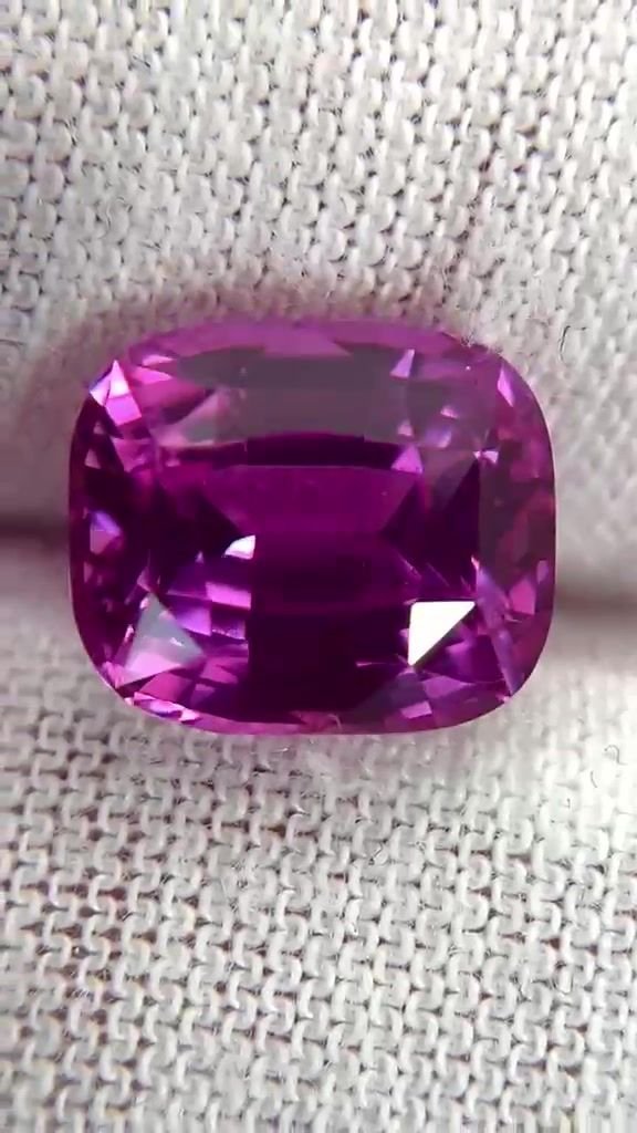 5.13 Carat Pink Cushion Sapphire