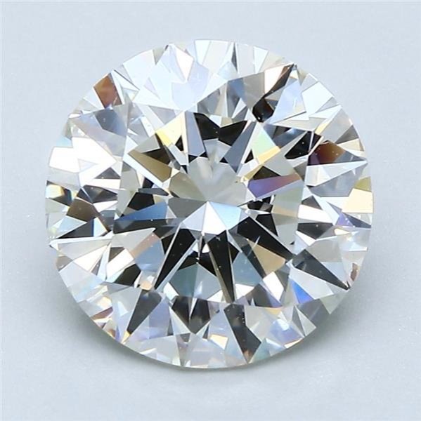 3.01ct J SI1 Rare Carat Ideal Cut Round Diamond