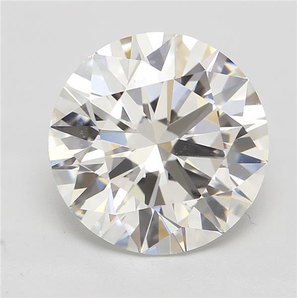 3.32ct G VVS2 Excellent Cut Round Lab Grown Diamond