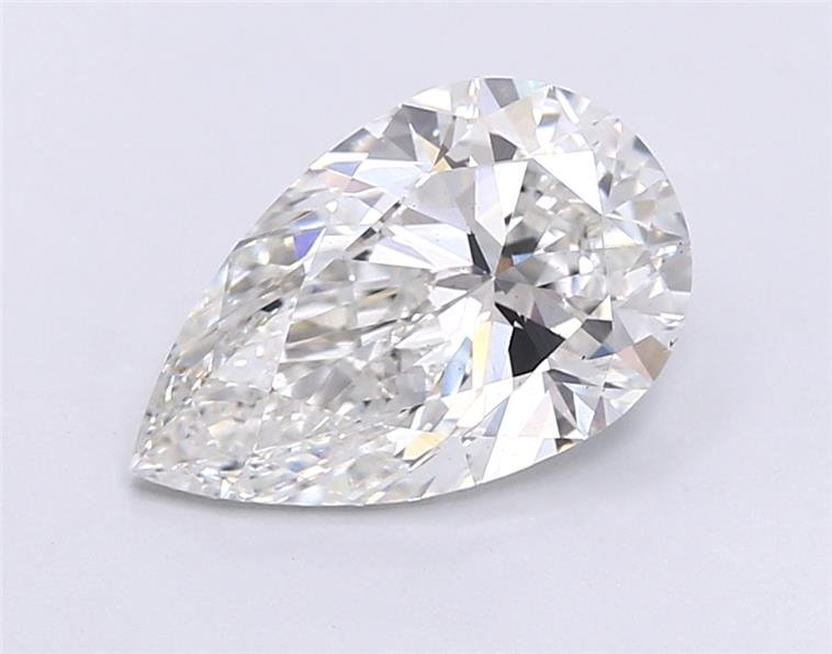 3.01ct F VS2 Rare Carat Ideal Cut Pear Lab Grown Diamond