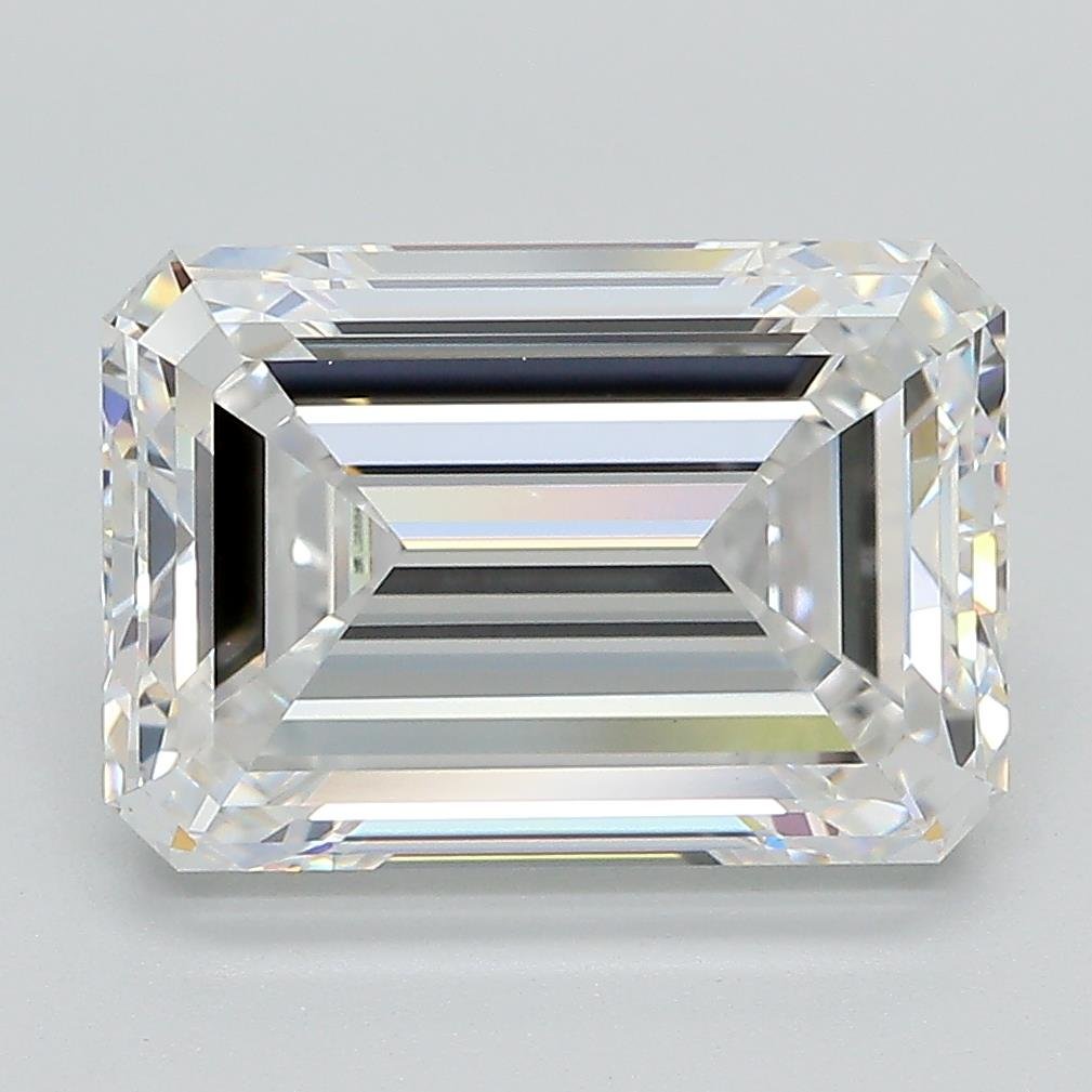 5.26ct E VVS2 Rare Carat Ideal Cut Emerald Lab Grown Diamond