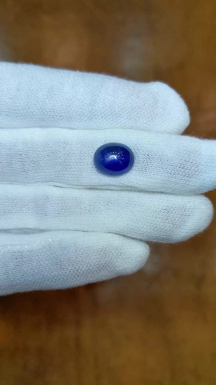 5.36 Carat Blue Oval Sapphire