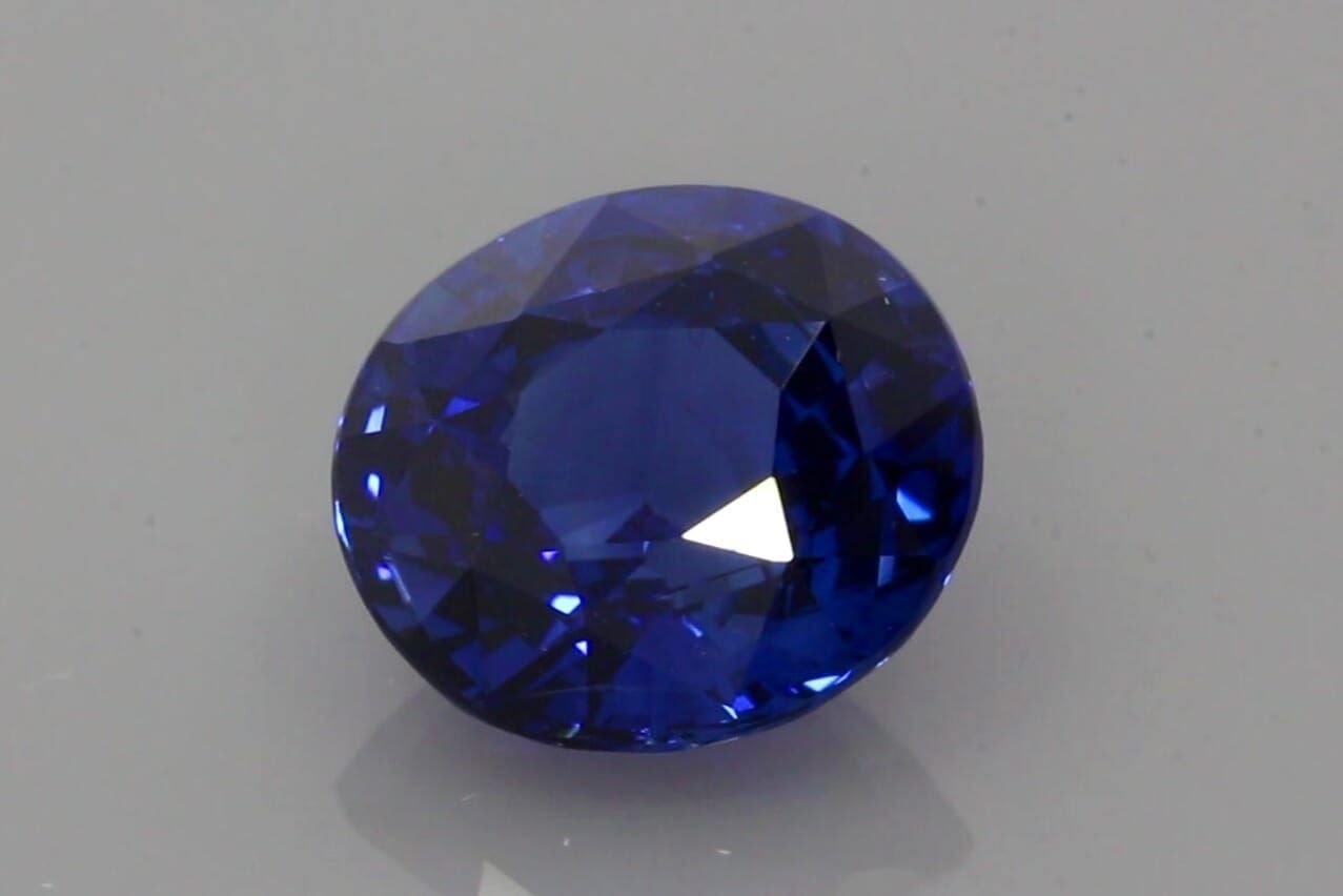 5.22 Carat Vivid Blue Oval Sapphire