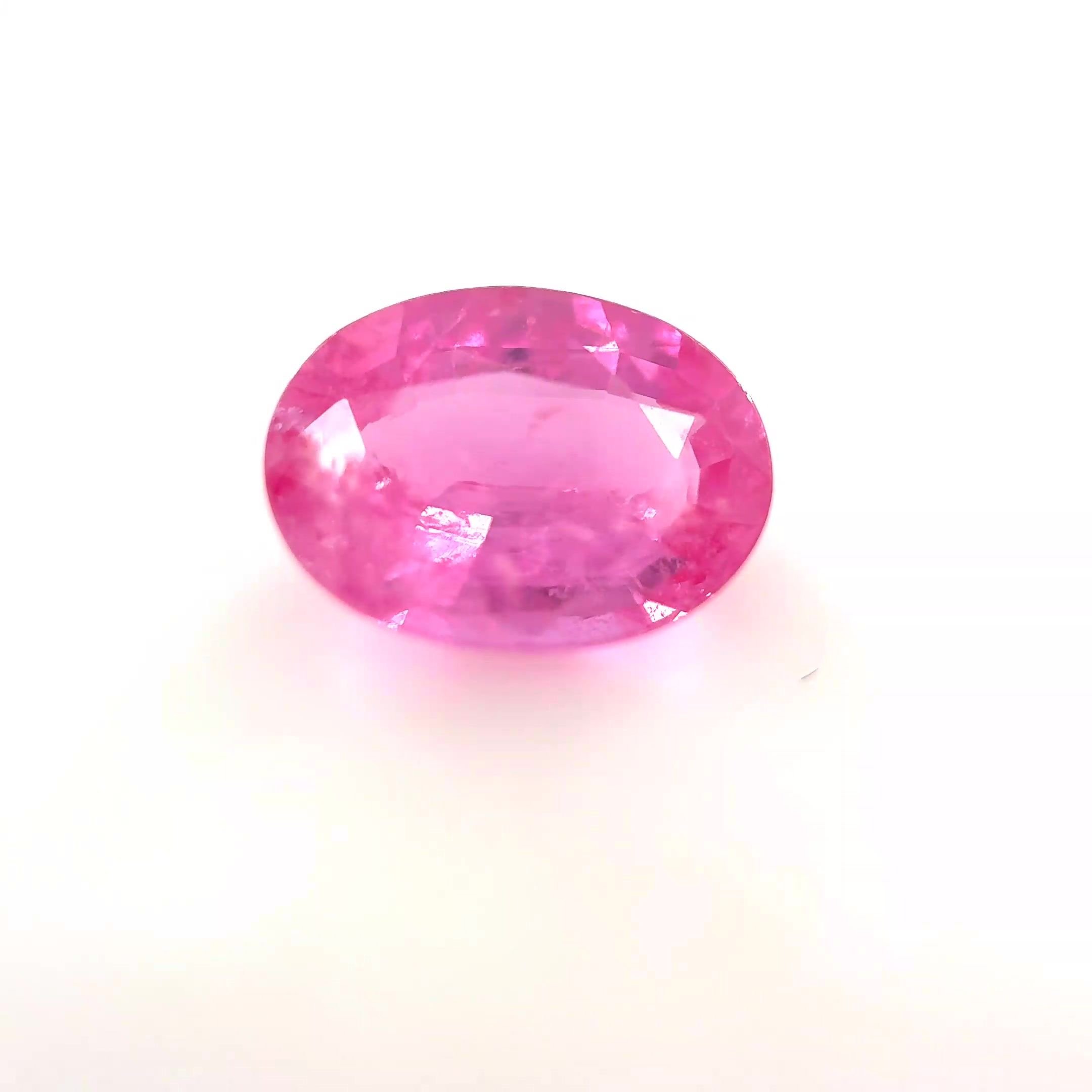2.59 Carat Pink Oval Sapphire