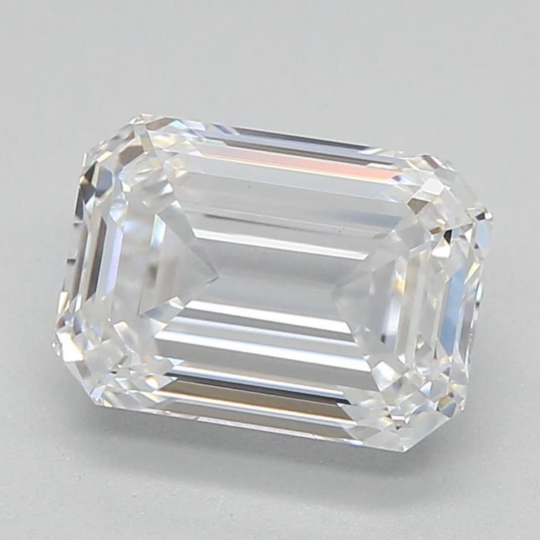 1.50ct E VVS2 Rare Carat Ideal Cut Emerald Lab Grown Diamond