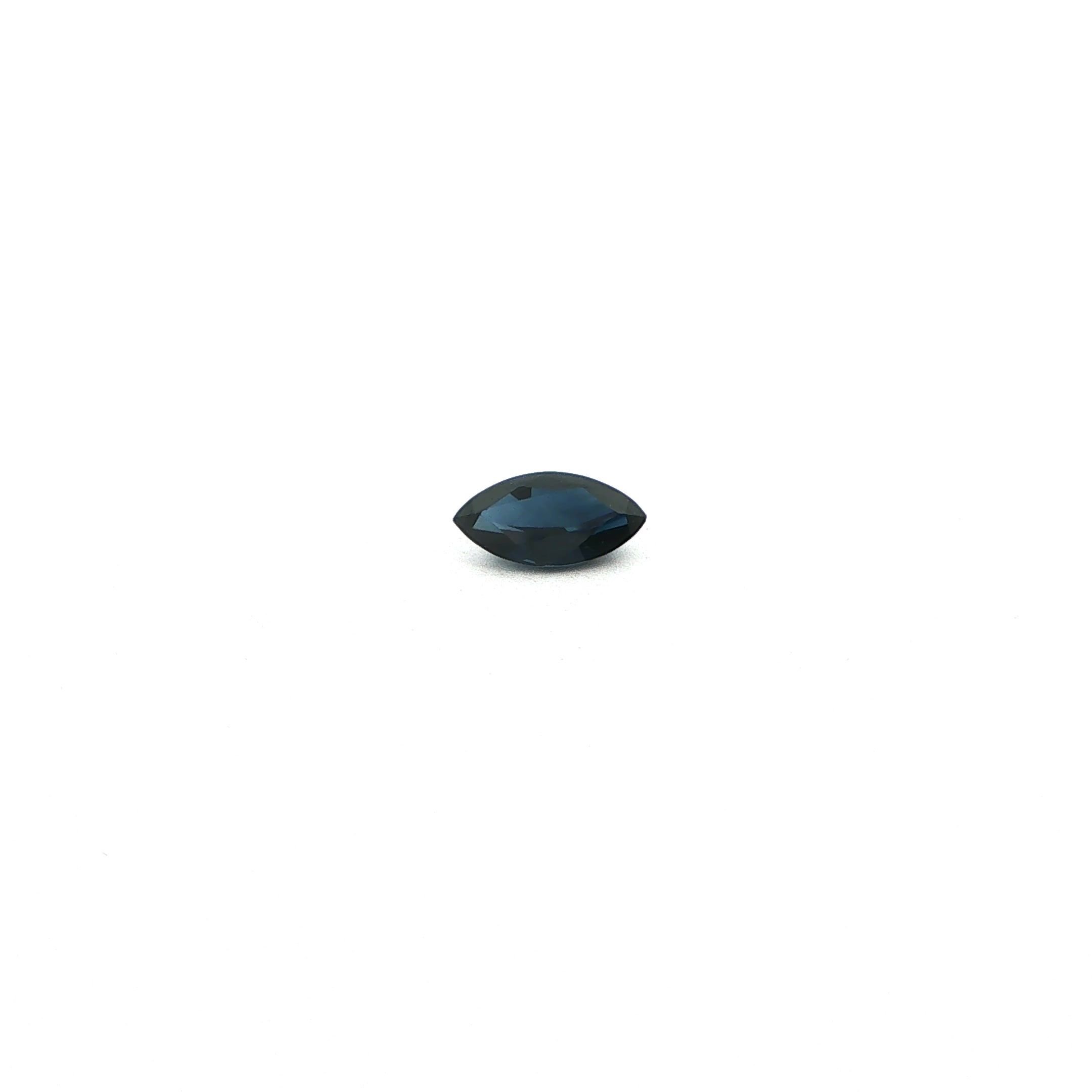 0.96 Carat Deep Blue Marquise Sapphire