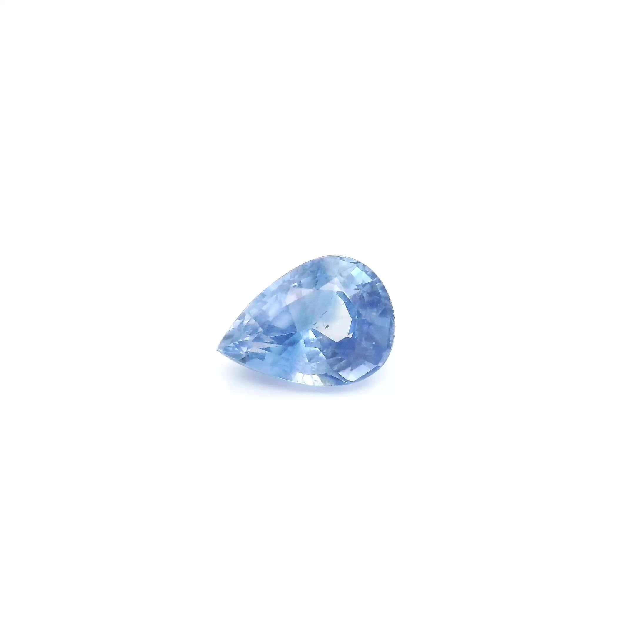 1.11 Carat Light Blue Pear Sapphire