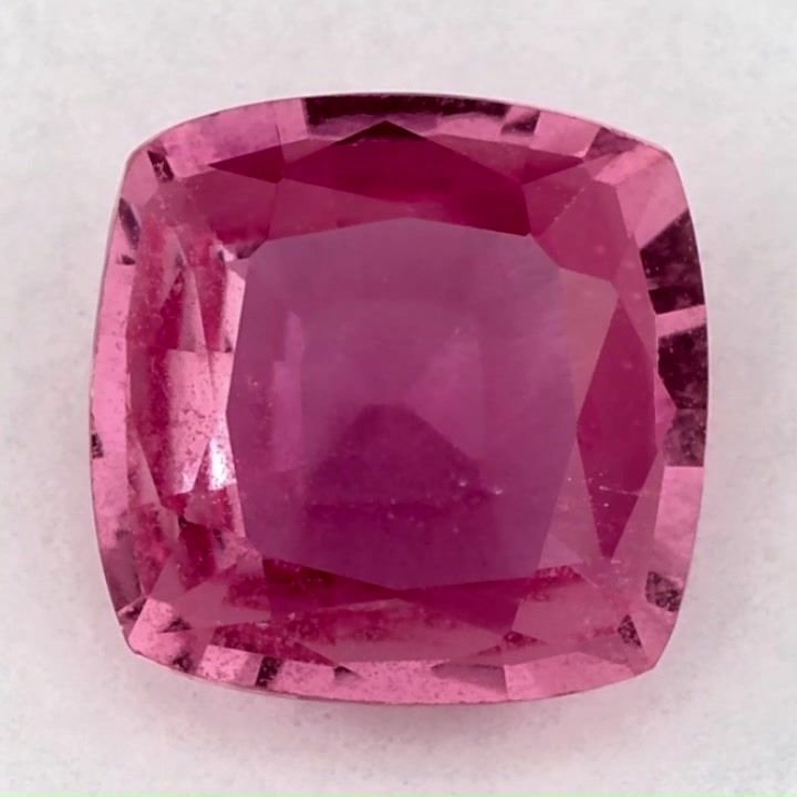 1.69 Carat Pink Cushion Sapphire