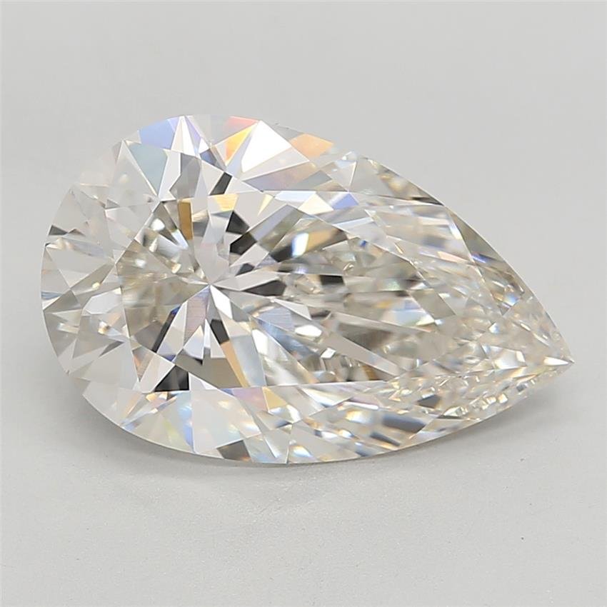 7.03ct H VVS2 Rare Carat Ideal Cut Pear Lab Grown Diamond