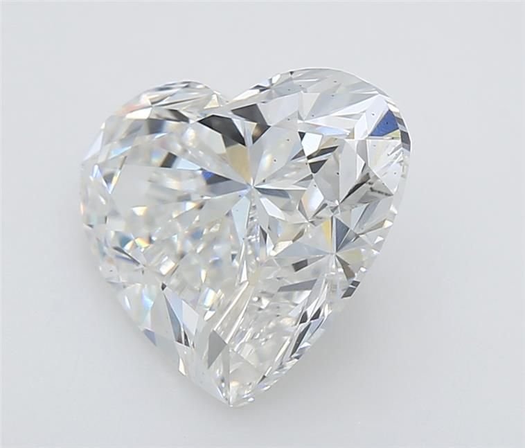 3.47ct F VS2 Rare Carat Ideal Cut Heart Lab Grown Diamond