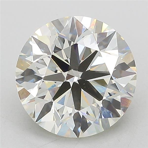 3.02ct J VS2 Excellent Cut Round Lab Grown Diamond