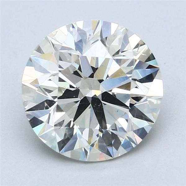 4.01ct J SI2 Rare Carat Ideal Cut Round Diamond