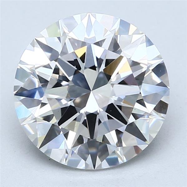 3.08ct E VS2 Rare Carat Ideal Cut Round Lab Grown Diamond