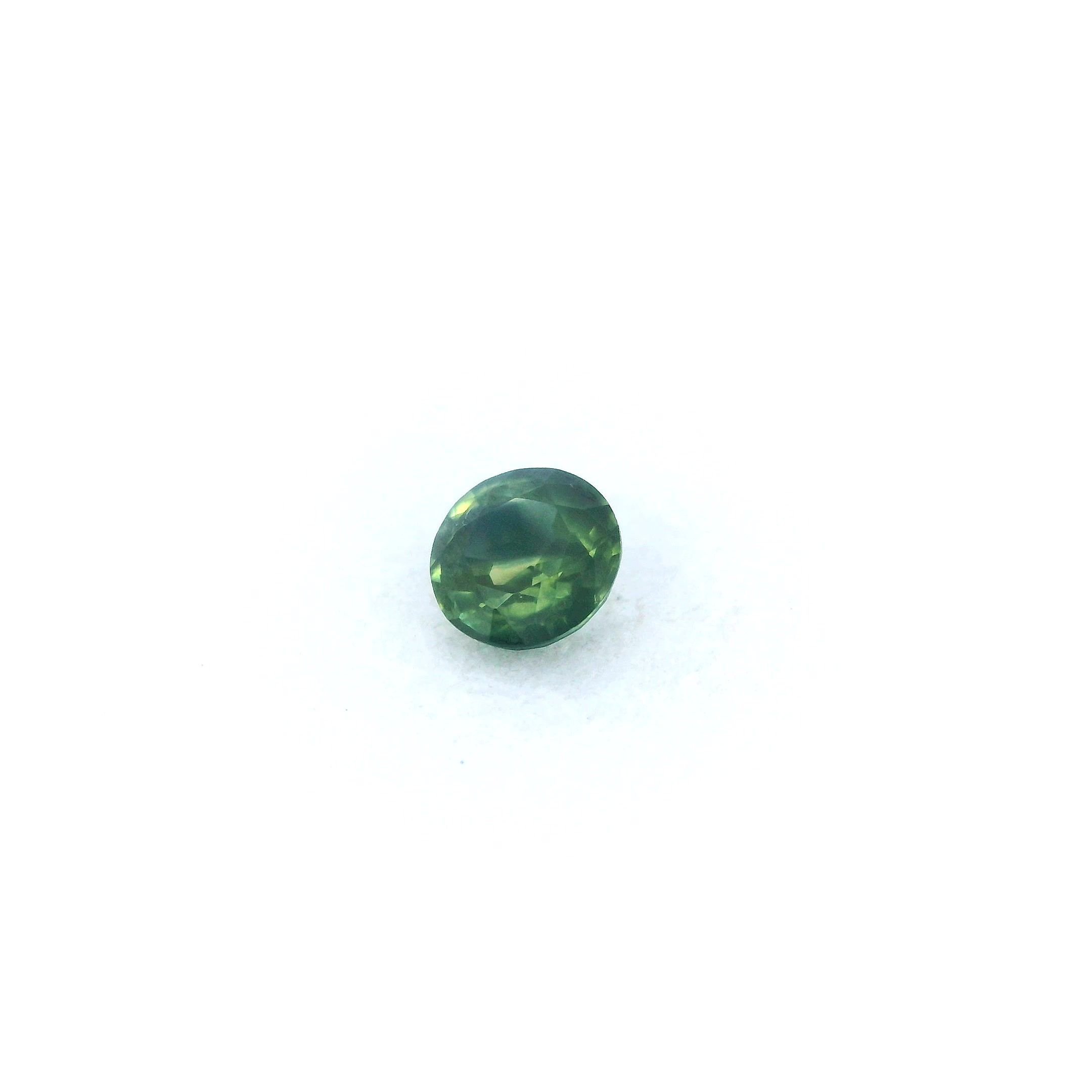 0.49 Carat Green Round Sapphire