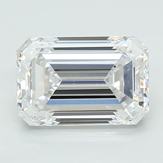 1.39ct D VVS2 Rare Carat Ideal Cut Emerald Lab Grown Diamond