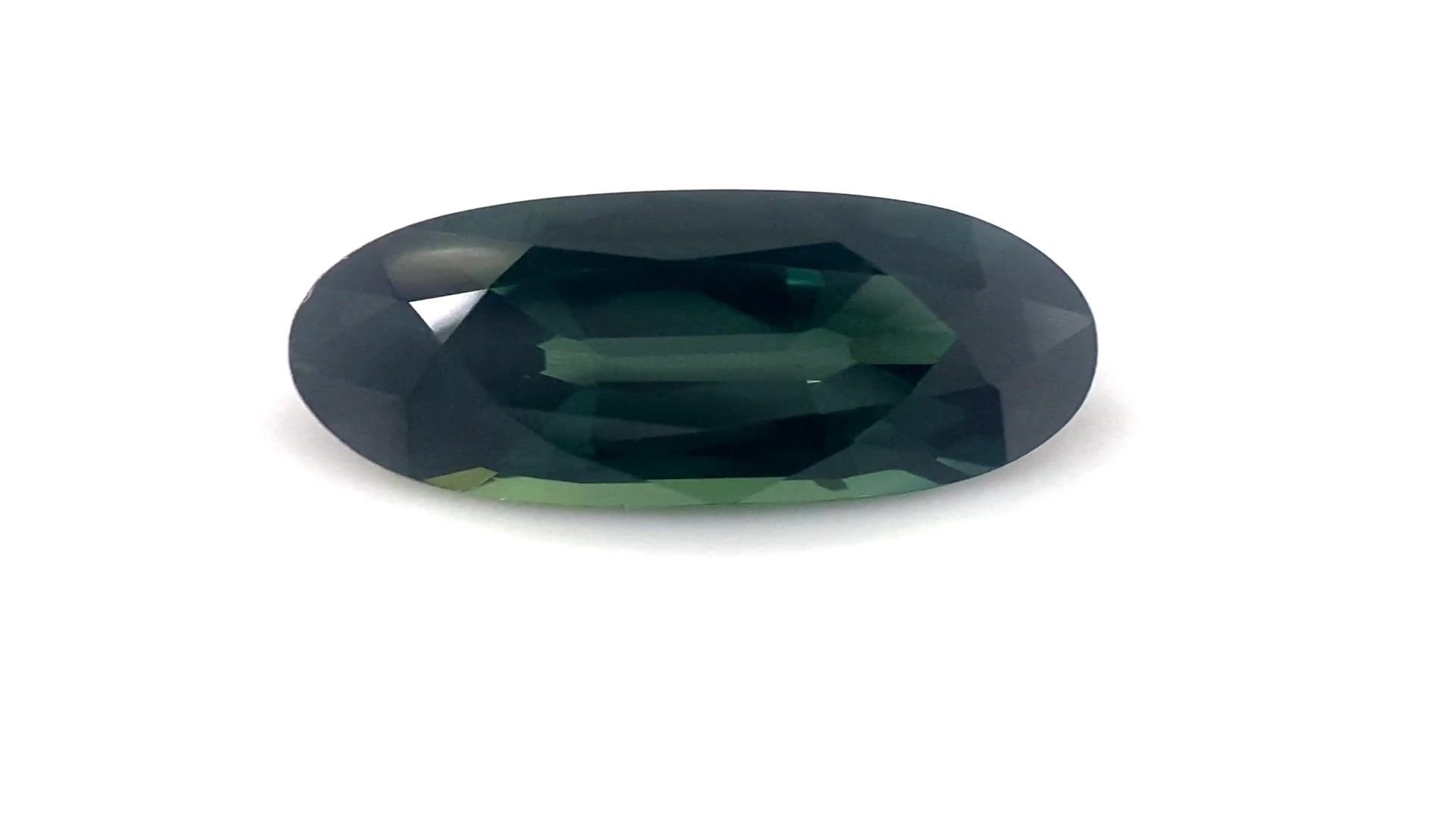 1.97 Carat Teal Oval Sapphire